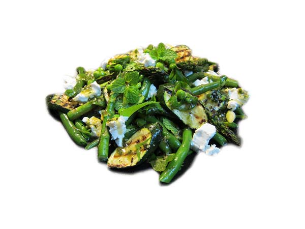 Zucchini and green bean salad